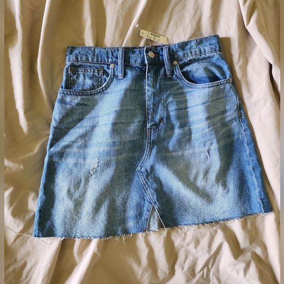 NWT Raw Hemmed Madewell Denim Skirt size 27 - Picture 2 of 8